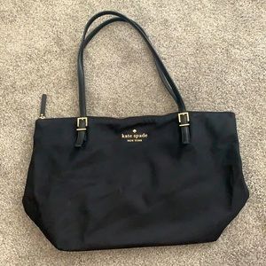 Kate spade black nylon tote